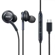 AKG Earphones Type C Plug with Microphone for TCL 20 A 5G - Black