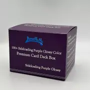 Premium Card Deck Box 100+Sideloading Purple color Magnetic Hard Case Protection