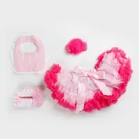 在飛比找momo購物網優惠-【日安朵朵】女嬰童蓬蓬裙禮盒 - 粉嫩小公主櫻花 裙+圍兜+
