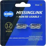 KMC Missing Link 12 Speed Connecting Link 2 Per Card Silver