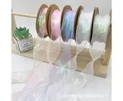 5 Rolls Gradient Ribbons Delicate Ribbons Decorative Ribbon Headwear Diy Ribbon Packaging Ribbon Decorative Pack Ribbon Holographic Ribbon