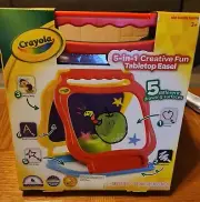 Crayola 5098 5-in-1 Plastic Tabletop Easel 5 Different Drawing Boards Foldable