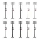 10x Electric Line Pole for Train Railroad Park Landscape 1/100 HO TT Scale