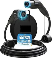 11KW Type2 to Type2 Ev Charging Cable 16A 3Phase Female to Male Plug IEC62196-2 EVES Charging Stations 5M TPU Cable