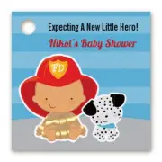 Firefighter Hispanic - 20 Personalized Baby Shower Favor Tags