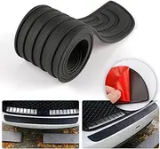 SINGARO Car Rear Bumper Protector, 35.5inch x2.75inch Car/SUV Universal Rubber Anti-Scratch Trunk Exterior Accessories（Black）