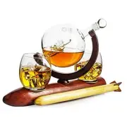Rocket Wine & Whiskey Decanter Set, Rocket Decanter, Solar System Planets