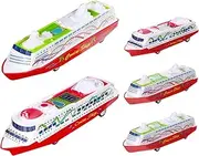Toddmomy 5Pcs Pull Back Ship Random Style Decorative Model for Lightweight and Sliding Cruise Ship for Home and Travel for Emotional and Sensory Development
