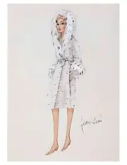 DORIS DAY COSTUME SKETCH #5 BY JEAN LOUIS - VINTAGE REPRINT