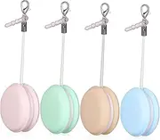 DOITOOL 4 Pcs Cleaning Wipe Screen Cleaner Macaron Screen Wipes Phone Cleaner Wipes Mobile Phone Screen Macaron Phone Screen Cleaning Mobile Phone Cleaning Brush Lanyard for Phone Plastic