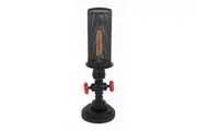 Veneto Table Lamp Black Mesh Oblong with Black
