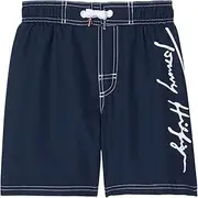 [Tommy Hilfiger] Boy's Tommy Script Graphic Boardshorts (Big Kids)