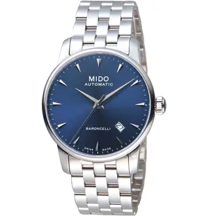 MIDO 美度 官方授權 永恆系列午夜藍機械男錶M86004151-鋼帶