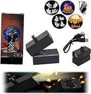 Mini Halloween Projection Lamp，Spooky Ghost Decorative Halloween Night Lights,Rechargeable Halloween Projector Lights Halloween Projection Lamp (A)