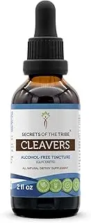 Cleavers Tincture Alcohol-Free Liquid Extract, Organic Cleavers (Galium aparine) Dried Herb (2 FL OZ)