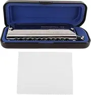 Chromatic Harmonica, 12 Holes 48 Tones Metal Mouth Organ for Beginners, Easy to Carry with Storage Box, Sensitive Response and Strong Tone, Ideal Music Lovers