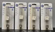 4x GE 25-Watt Clear Tubular T6.5 Type E17 Base Light Bulbs