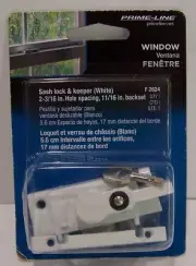 Prime-Line Window Sash Lock And Keeper (White) F2624 2-3/16” Hole Spacing,11/16”