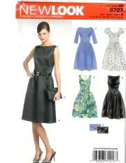 New Look Sewing Pattern 6723 Misses Dress in 4 Styles Clutch Purse Sizes 8-18 UC
