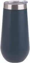Oasis Stainless Steel Double Wall Insulated Champagne Flute 180Ml - Matte Navy