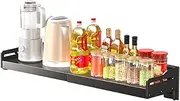 KAIGITE Stainless Steel Wall Mount Shelf, Extendable Kitchen Rack for Storage and Organisation, Easy to Install and Clean (20cm Wide)