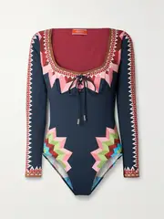 [La DoubleJ] La DoubleJ - Sunset Printed Stretch-jersey Bodysuit - Black - small small Black