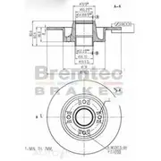 Bremtec Euro-Line GeoZinc Coated Brake Rotor - BDR17620EL