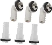 6pcs Universal Ac Drainage Pipe Kit Ac Window Type 15mm Elbow Connector for Outdoor Units
