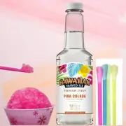 Hawaiian Shaved Ice Snow Cone Syrup PINA COLADA 16oz. Frozen Slushies (1 Bottle)