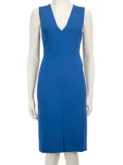 Blue V Neckline Dress