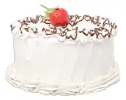 Just Dough It 7" Realistic Vanilla Frosted Cake with Chocolate Drizzle and St...