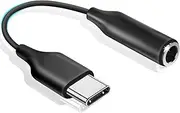 USB C to 3.5 mm Jack Adapter, USB C Headphone Adapter, USB C to Aux Audio Adapter Compatible with Samsung Galaxy S22 S21 S20 Note20 A73 A53 A33, Huawei, Google Pixel and More, Black