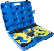 Amerbm Spring Compressor Tool Macpherson Interchangeable Fork Strut Coil Extractor Tool Set with Safety Guard and Carrying Case