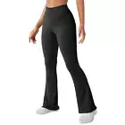 Women High Waist Flare Bootcut Yoga Pants Straight Wide Leg Stretch Trousers