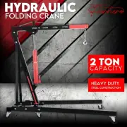 2 Ton Hydraulic Engine Crane Folding Hoist Stand Mobile Lifter Workshop Lift FS
