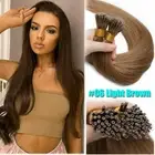 Nano Micro Beads Ring Link Remy Double Drawn Human Hair Extensions Full Head 200