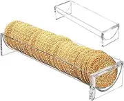 Acrylic Cracker Tray ? Stand and Cracker Server | Clear Acrylic Appetizer Tray with Food Display Stand, Perfect for Parties, Weddings, and Events | Rectangular Dessert and Snack Serving Tray