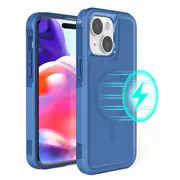 ZUSLAB for Apple iPhone 15 Plus MagSafe Case Rugged Defender Protective Heavy Duty Shockproof Dustproof Cover (2023) - Blue