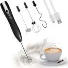 Rechargeable USB Electric Egg Beater Milk Coffee Frother Drink Foamer Mixer Tool