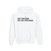 Inspirational Youth Hoodie, Motivational Sweatshirt, Crown Design