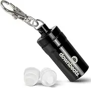 DownBeats Reusable High Fidelity Hearing Protection: Ear Plugs for Concerts, Music, and Musicians (Clear Ear Plugs, Black Case)