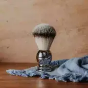 NEW Olivina Men Premium Chrome Shave Brush Shaveware Pure Badger Hair NIB