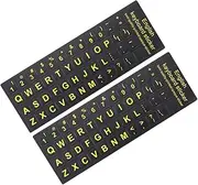 COHEALI 2pcs Finish Keyboard Stickers Letters Waterproof Dustproof Universal for Laptops and Desktops Durable Anti Slip Easy to Install