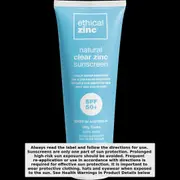 Ethical Zinc Natural Clear Zinc Sunscreen SPF50 100g