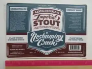 Beer Label Sticker ~ Neshaminy Creek Brewing Leon Russian Stout ~ New Hope, PA