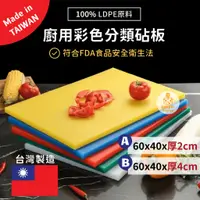 在飛比找蝦皮購物優惠-台灣製造｜60*40cm彩色砧板 營業用砧板 PE砧板 塑膠