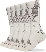 [NQHJT] The Eiffel Tower Socks for Women Men Breathable Boot Socks Warm Calf Socks for Hiking Work, Style, One Size, Style, One size