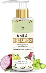 TNW-The Natural Wash Amla Shampoo for Hair Growth & Controlling Hair fall with the Goodness of Amla,Bhringraj, onion, Black Seed| No Paraben & No Sulphate| Amla Shampoo for Men and Women (200 ml)