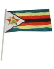 Zimbabwe 12" x 18" Mounted Flag