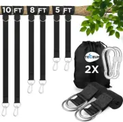 [NEW 2024] TECEUM Tree Swing Straps Hanging Kit (Set of 2) – 5 Ft – Heavy-Duty C
